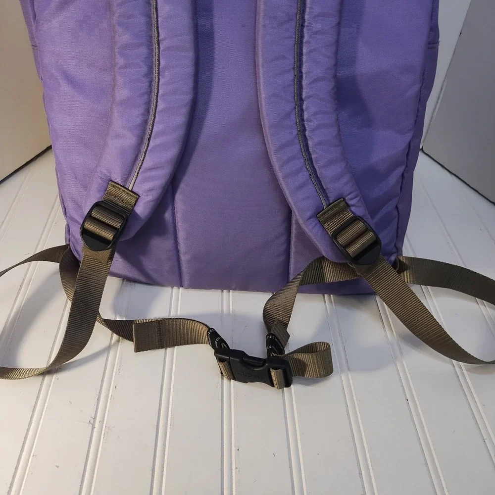 LL Bean Purple Deluxe Book Pack Backpack Reflective School Bag Laptop Commuter